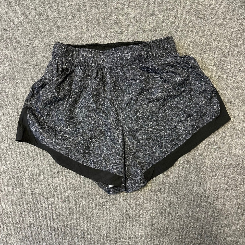 Athletic Works Shorts Womens Size S Black Grey Digital Print Running Athletic